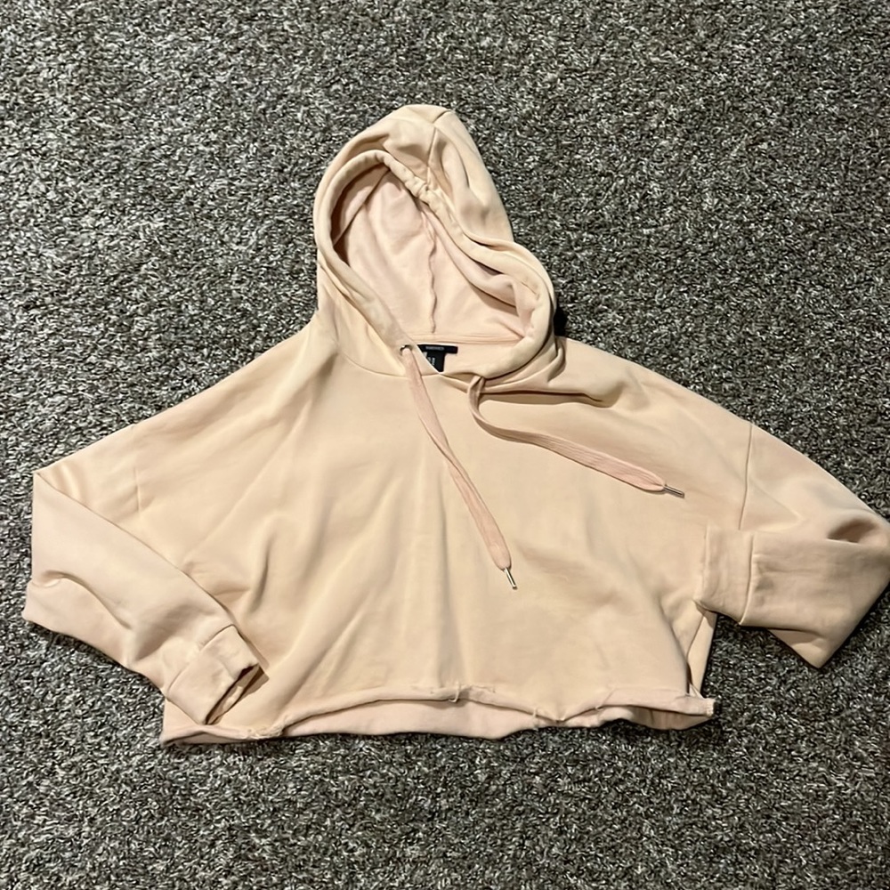Light pink Cropped Hoodie